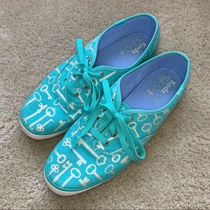 Taylor Swift Key Patterned Teal Keds